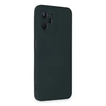 Realme C35 Kılıf Nano İçi Kadife Silikon - Koyu Yeşil