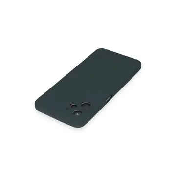 Realme C35 Kılıf Nano İçi Kadife Silikon - Koyu Yeşil