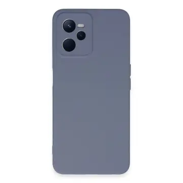 Realme C35 Kılıf Nano İçi Kadife Silikon - Gri