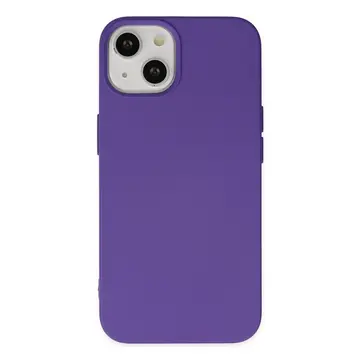 İphone 14 Plus Kılıf Nano İçi Kadife Silikon - Mor