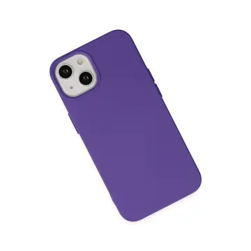 İphone 14 Plus Kılıf Nano İçi Kadife Silikon - Mor