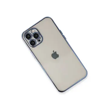 İphone 12 Pro Kılıf Razer Lensli Silikon - Açık Mavi
