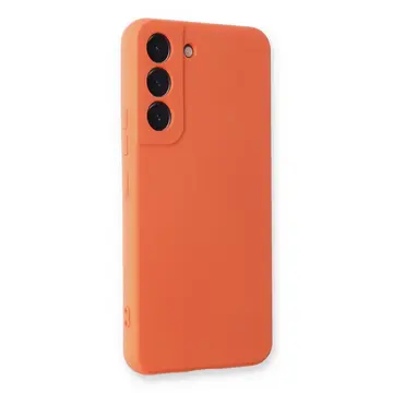 Samsung Galaxy S22 Plus Kılıf Nano İçi Kadife Silikon - Turuncu