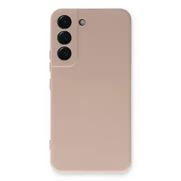 Samsung Galaxy S22 Plus Kılıf Nano İçi Kadife Silikon - Pudra