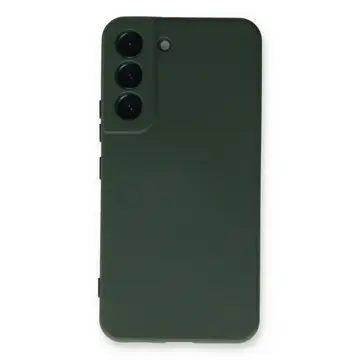 Samsung Galaxy S22 Plus Kılıf Nano İçi Kadife Silikon - Koyu Yeşil
