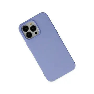 İphone 14 Pro Kılıf Nano İçi Kadife Silikon - Lila
