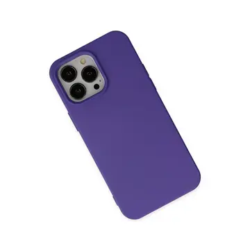 İphone 14 Pro Kılıf Nano İçi Kadife Silikon - Mor