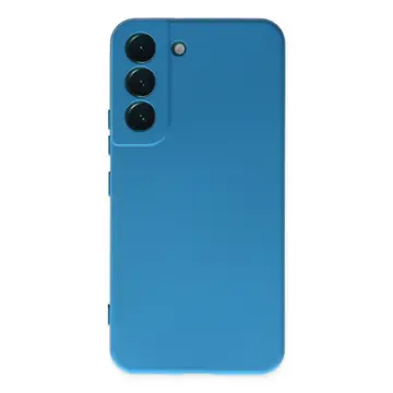 Samsung Galaxy S22 Plus Kılıf Nano İçi Kadife Silikon - Mavi