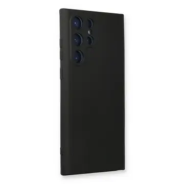 Samsung Galaxy S22 Ultra Kılıf Nano İçi Kadife Silikon - Siyah