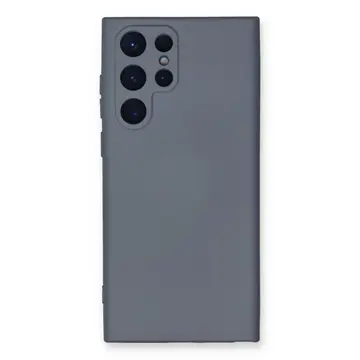 Samsung Galaxy S22 Ultra Kılıf Nano İçi Kadife Silikon - Gri