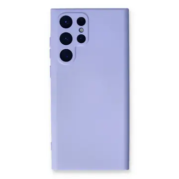 Samsung Galaxy S22 Ultra Kılıf Nano İçi Kadife Silikon - Lila