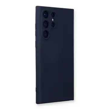 Samsung Galaxy S22 Ultra Kılıf Nano İçi Kadife Silikon - Lacivert