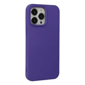 İphone 14 Pro Max Kılıf Nano İçi Kadife Silikon - Mor