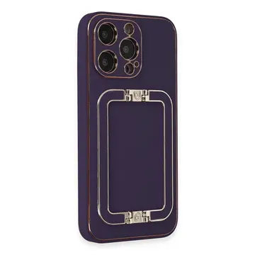 İphone 13 Pro Max Kılıf Coco Elit Kapak - Derin Mor