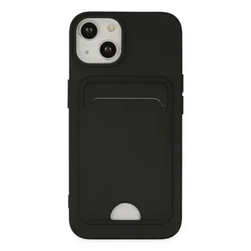 İphone 14 Plus Kılıf Kelvin Kartvizitli Silikon - Siyah