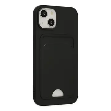 İphone 14 Plus Kılıf Kelvin Kartvizitli Silikon - Siyah