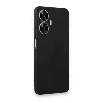 Realme C55 Kılıf First Silikon - Siyah