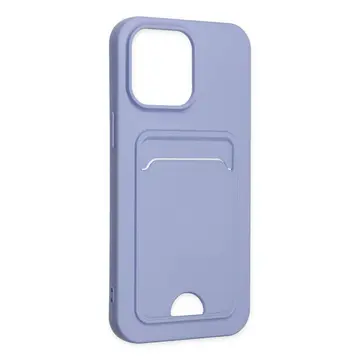 İphone 14 Pro Kılıf Kelvin Kartvizitli Silikon - Lila