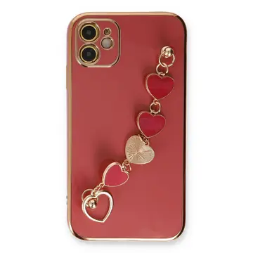İphone 12 Kılıf Esila Silikon - Kırmızı