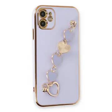 İphone 12 Kılıf Esila Silikon - Lila