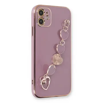 İphone 12 Kılıf Esila Silikon - Mor