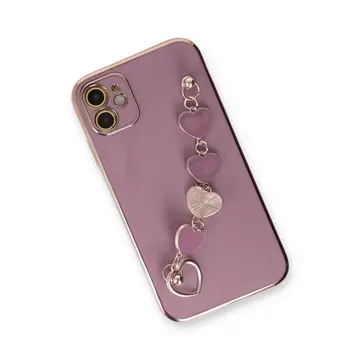 İphone 12 Kılıf Esila Silikon - Mor