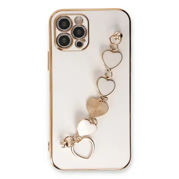 İphone 12 Pro Max Kılıf Esila Silikon - Beyaz