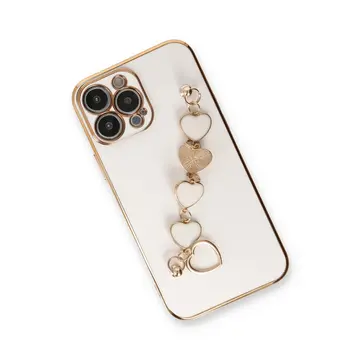 İphone 13 Pro Max Kılıf Esila Silikon - Beyaz