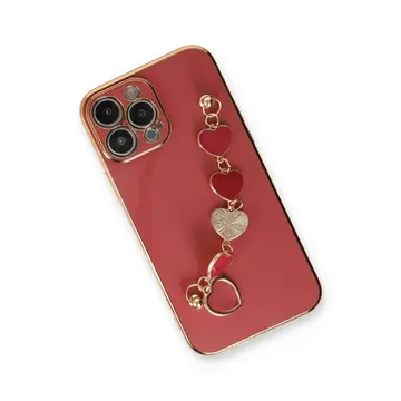 İphone 13 Pro Max Kılıf Esila Silikon - Kırmızı