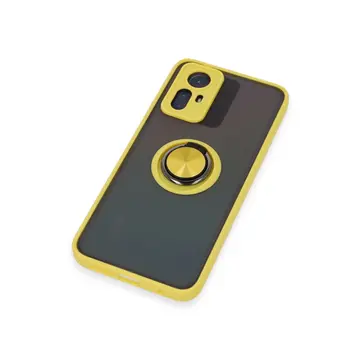 Xiaomi Redmi Note 12s Kılıf Montreal Yüzüklü Silikon Kapak - Sarı