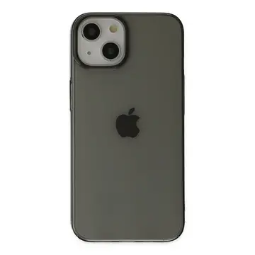 İphone 14 Plus Kılıf Pc Sert Şeffaf Kapak - Siyah