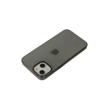 İphone 14 Plus Kılıf Pc Sert Şeffaf Kapak - Siyah