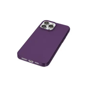 İphone 14 Pro Kılıf Pc Sert Şeffaf Kapak - Mor
