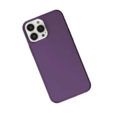İphone 14 Pro Max Kılıf Pc Sert Şeffaf Kapak - Mor