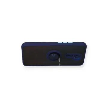 Xiaomi Redmi 9 Kılıf Montreal Yüzüklü Silikon Kapak - Lacivert