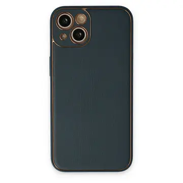 İphone 14 Plus Kılıf Coco Deri Silikon Kapak - Yeşil