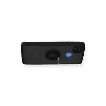 Xiaomi Redmi 9c Kılıf Montreal Yüzüklü Silikon Kapak - Siyah