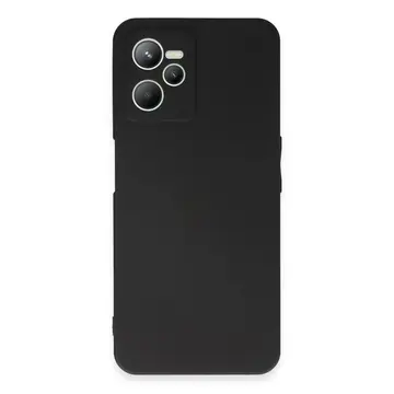 Realme C35 Kılıf First Silikon - Siyah