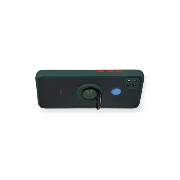 Xiaomi Redmi 9c Kılıf Montreal Yüzüklü Silikon Kapak - Yeşil