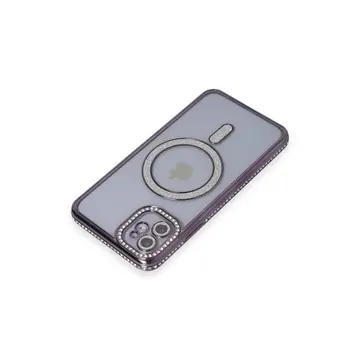 İphone 11 Kılıf Joke Simli Magneticsafe Kılıf - Derin Mor