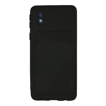 Samsung Galaxy A01 Core Kılıf Kelvin Kartvizitli Silikon - Siyah