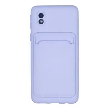Samsung Galaxy A01 Core Kılıf Kelvin Kartvizitli Silikon - Lila