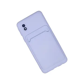 Samsung Galaxy A01 Core Kılıf Kelvin Kartvizitli Silikon - Lila