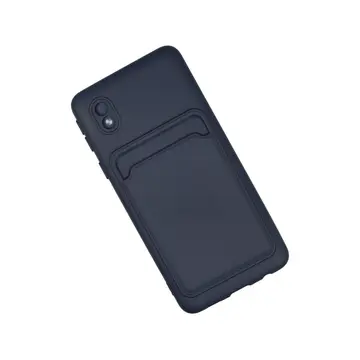 Samsung Galaxy A01 Core Kılıf Kelvin Kartvizitli Silikon - Lacivert