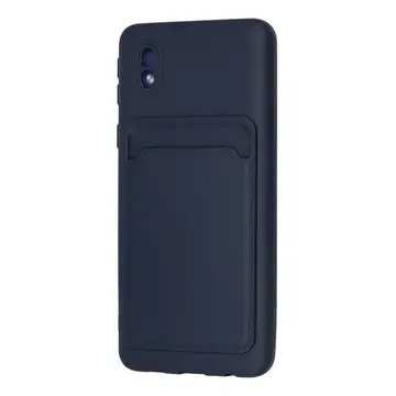 Samsung Galaxy A01 Core Kılıf Kelvin Kartvizitli Silikon - Lacivert