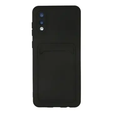 Samsung Galaxy A02 Kılıf Kelvin Kartvizitli Silikon - Siyah