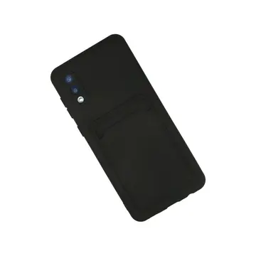 Samsung Galaxy A02 Kılıf Kelvin Kartvizitli Silikon - Siyah
