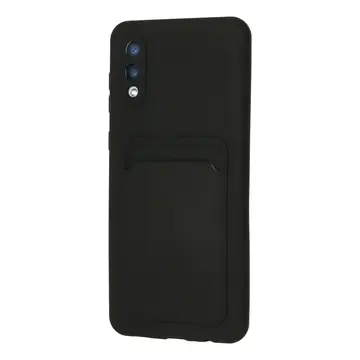 Samsung Galaxy A02 Kılıf Kelvin Kartvizitli Silikon - Siyah