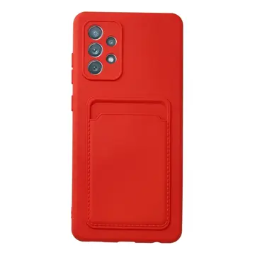 Samsung Galaxy A32 Kılıf Kelvin Kartvizitli Silikon - Kırmızı