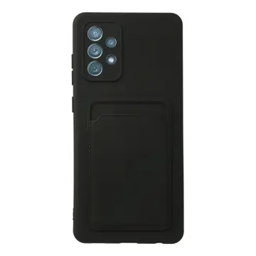 Samsung Galaxy A72 Kılıf Kelvin Kartvizitli Silikon - Siyah